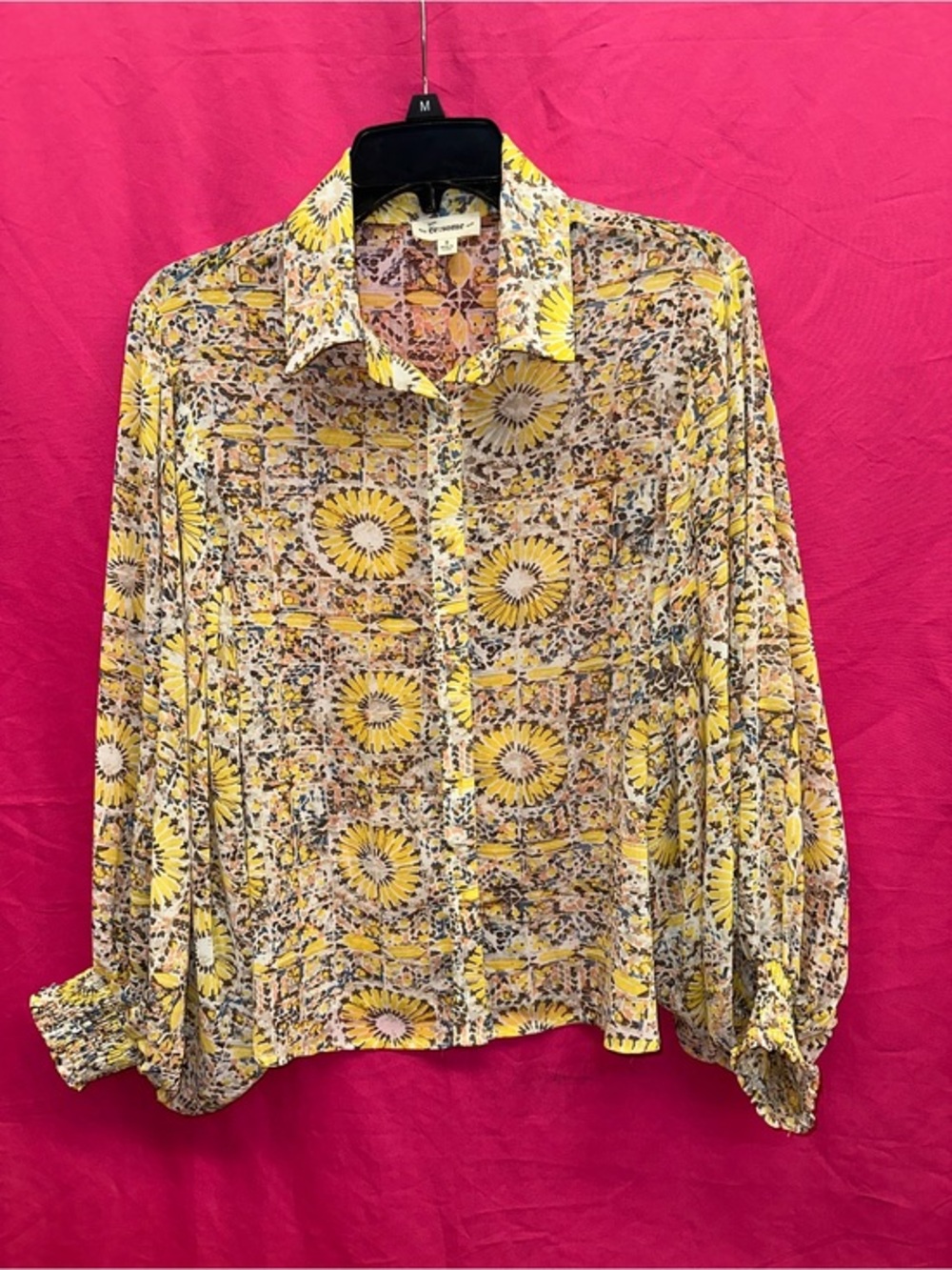 eesome Multicolor Floral Print Button-Up Top